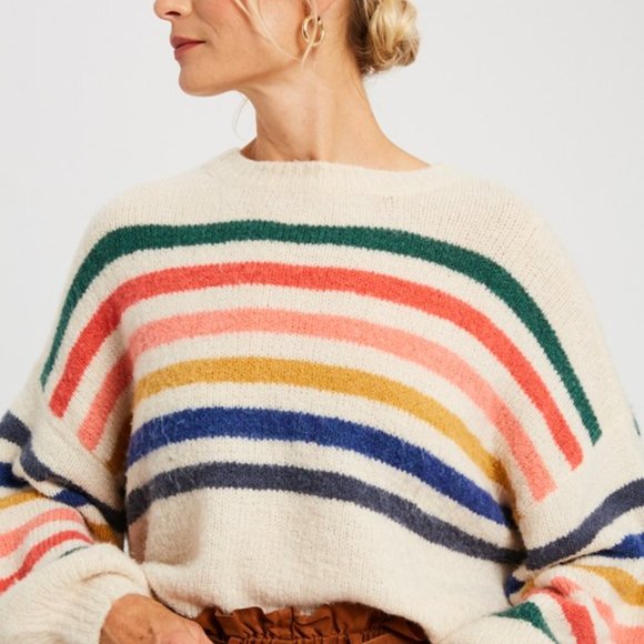 Wishlist Rainbow Stripe Sweater M/L - Picture 8 of 12
